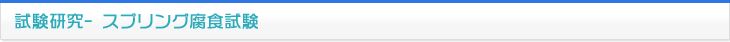 試験研究 スプリング腐食試験